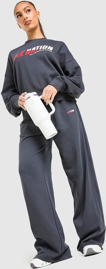 PE Nation Arena Wide Leg Joggers Blauw- Dames Blauw