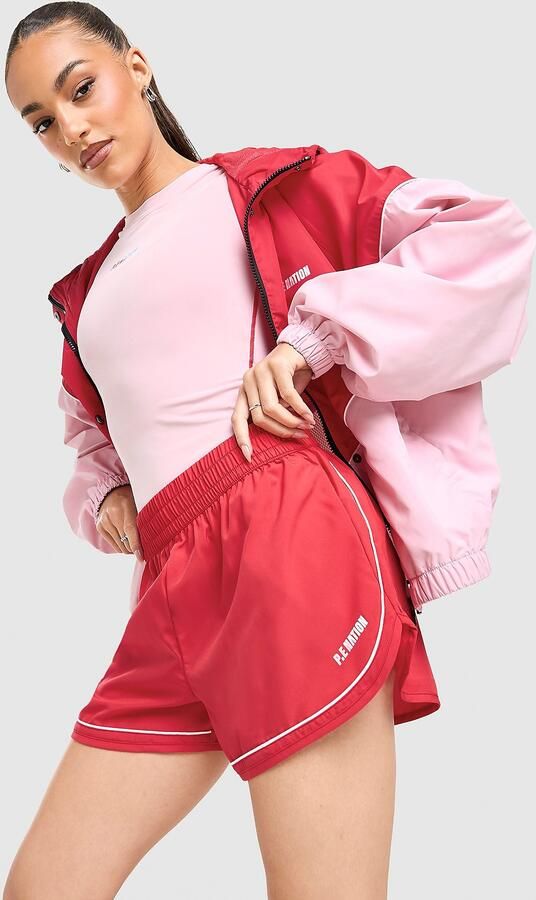 PE Nation Sport Woven Shorts Rood- Dames Rood