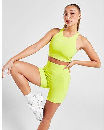 Pink Soda Sport Core Crop Tank Top Green- Dames