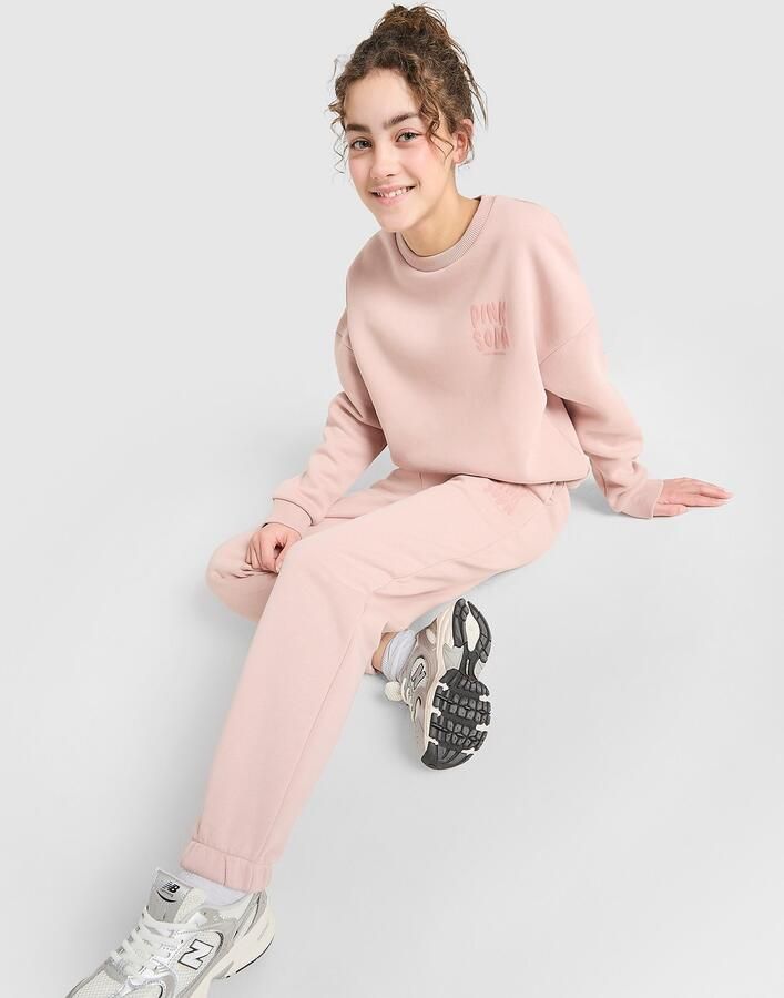 Pink Soda Sport ' Crew Tracksuit Junior Roze