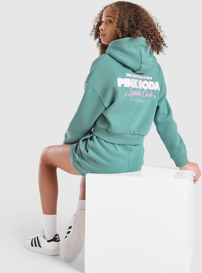 Pink Soda Sport ' Holiday Cropped Hoodie Junior Blauw Kind Blauw