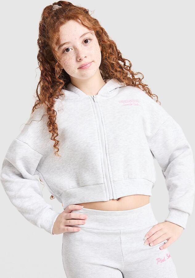 Pink Soda Sport ' Holiday Cropped Hoodie Junior Grijs Kind Grijs