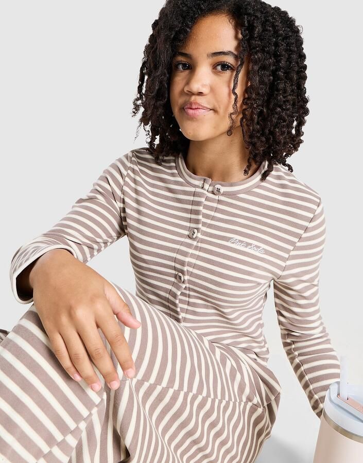 Pink Soda Sport ' Honey Long Sleeve T-Shirt Junior Beige Kind Beige