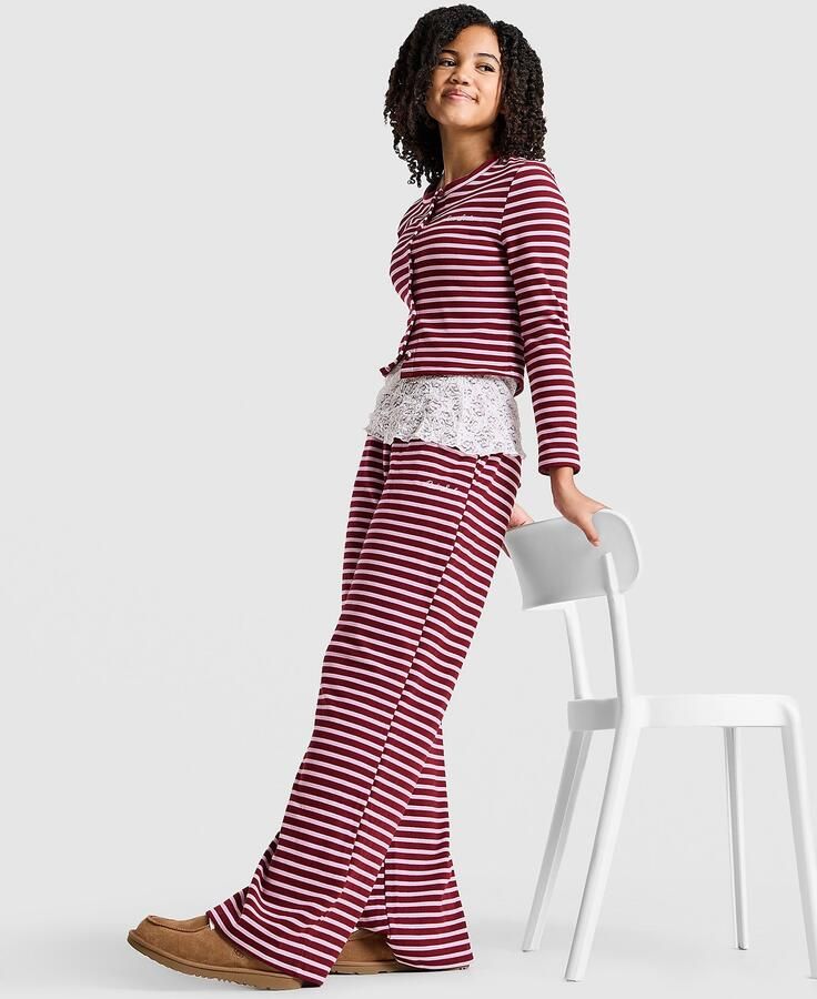 Pink Soda Sport ' Honey Wide Leg Joggers Junior Rood Kind Rood