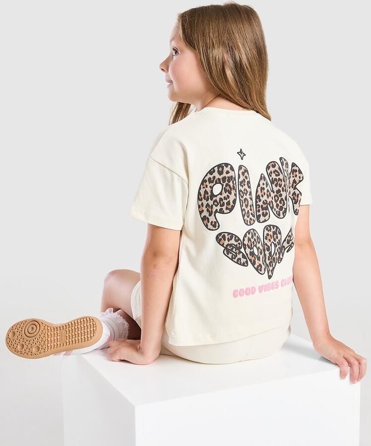 Pink Soda Sport ' Leopard T-Shirt Shorts Set Children Beige Kind Beige