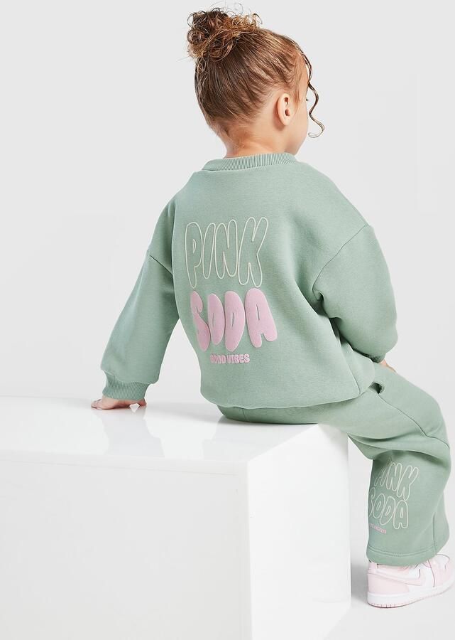 Pink Soda Sport ' Mix Crew Tracksuit Infant Groen