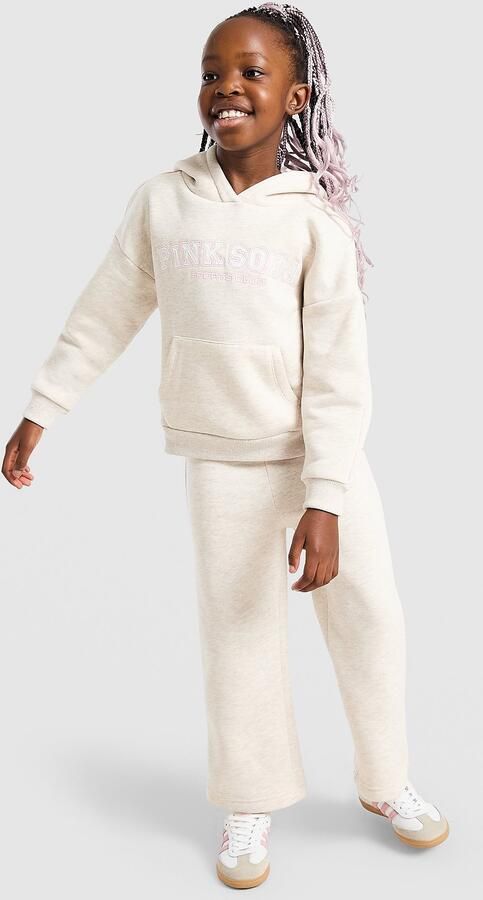 Pink Soda Sport ' Swirl Hoodie Joggers Set Children Beige Kind Beige