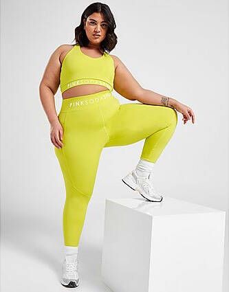 Pink Soda Sport Plus Size Essential Core Tights Green- Dames