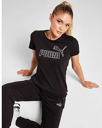 Puma Leopard Infil T-Shirt Black- Dames