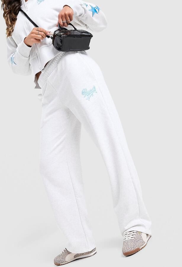 Puma Hoops Wide Leg Joggers Grijs- Dames Grijs