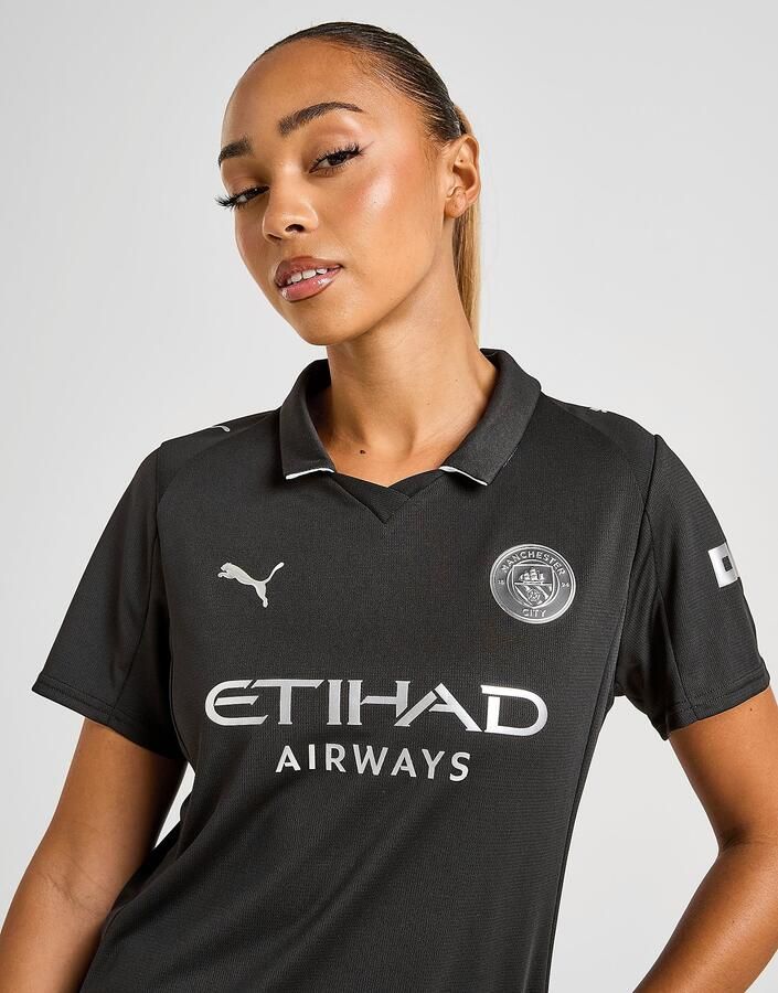 Puma Manchester City FC 2025 26 Away Shirt Dames Zwart- Dames Zwart