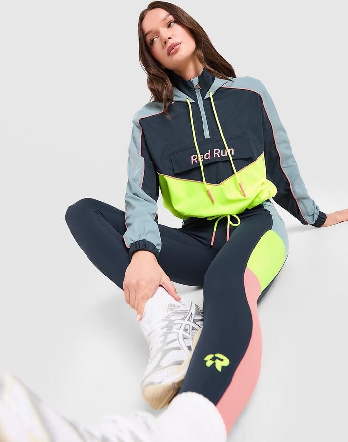 Red Run Activewear Azure Cropped Windbreaker Blauw- Dames Blauw