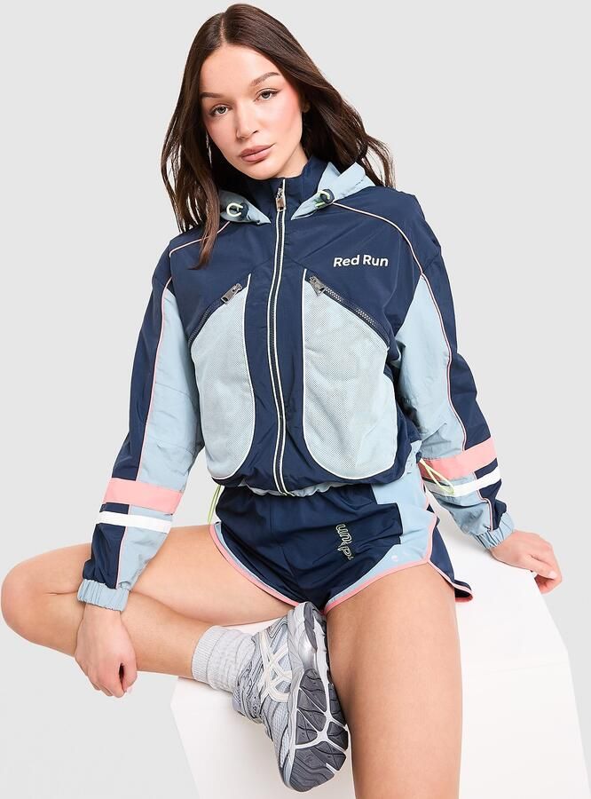 Red Run Activewear Azure Nylon Track Top Blauw- Dames Blauw