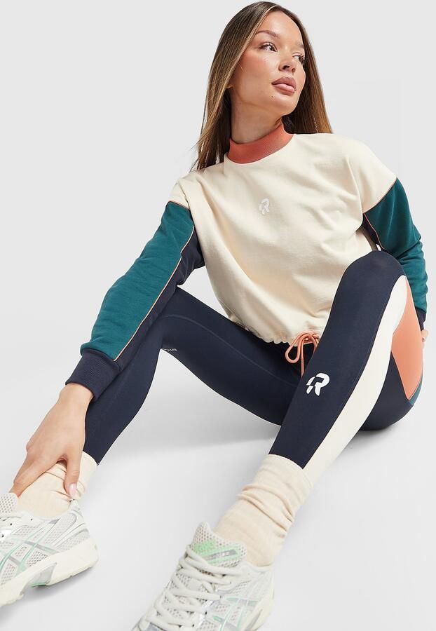 Red Run Activewear Elements Crop Sweatshirt Crème- Dames Crème