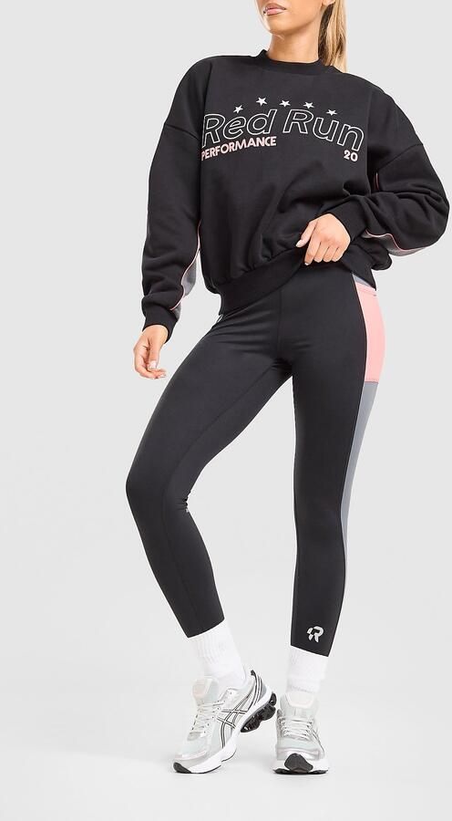 Red Run Activewear Outer Space Crew Sweatshirt Zwart- Dames Zwart