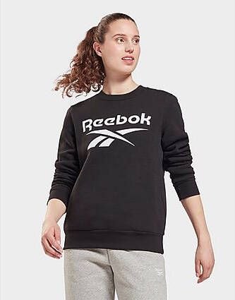 Reebok identity logo fleece crew sweatshirt Black- Dames