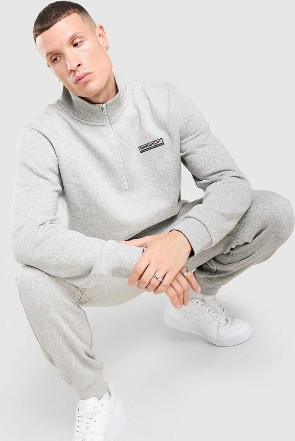 Reebok Athletic 1 4 Zip Sweatshirt Gmrl-Gmrl- Heren Gmrl-Gmrl
