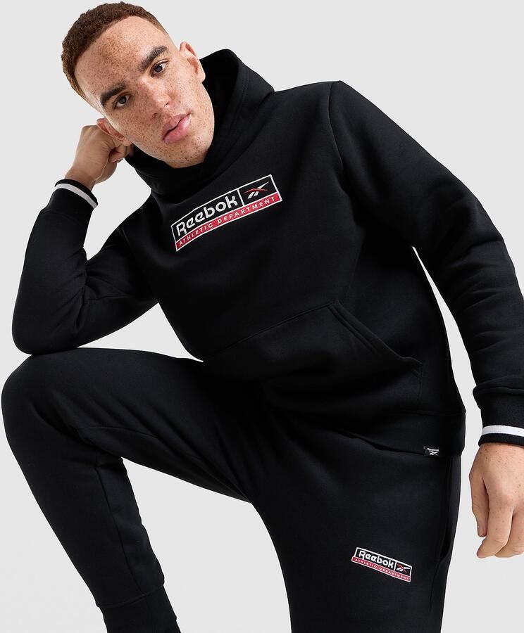 Reebok Athletic Hoodie Zwart- Heren Zwart