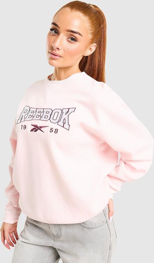 Reebok College Crew Sweatshirt Roze- Dames Roze