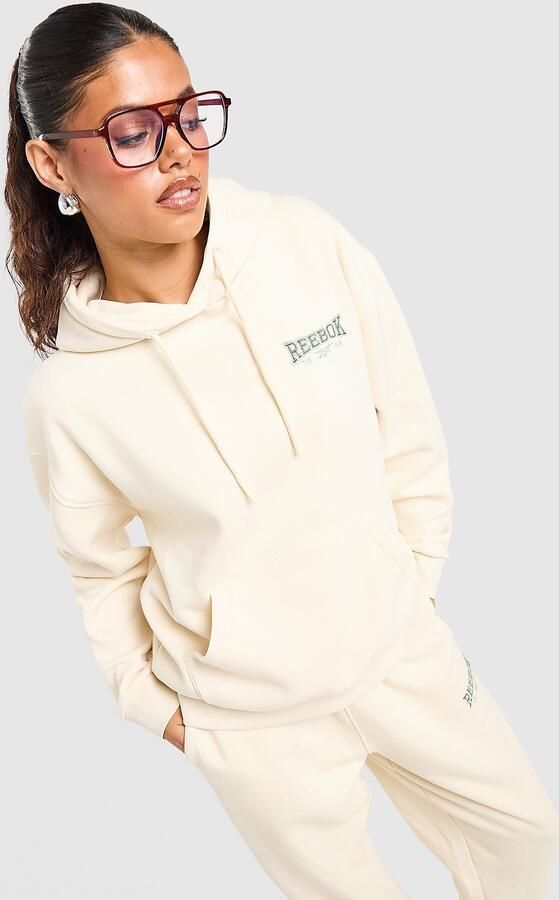 Reebok College Overhead Hoodie Crème- Dames Crème