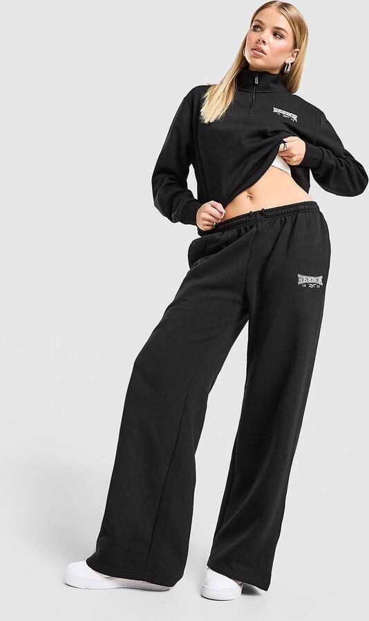 Reebok College Wide Leg Joggers Zwart- Dames Zwart
