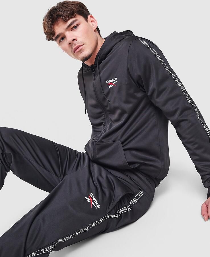 Reebok Latham Full Zip Hoodie Zwart- Heren Zwart
