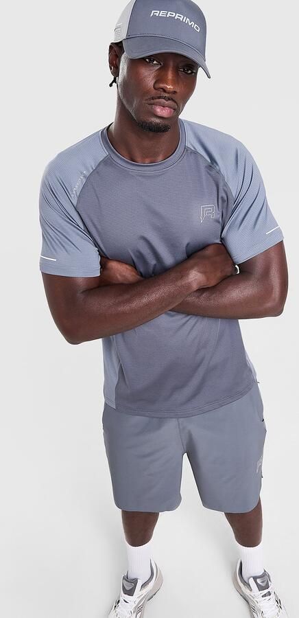 Reprimo Curve T-Shirt Grijs- Heren Grijs