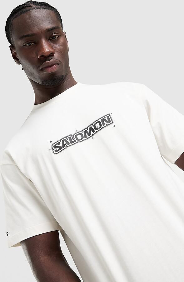 Salomon Brandplay Relaxed T-Shirt Wit- Heren Wit