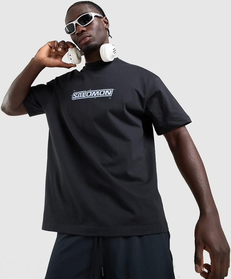 Salomon Brandplay Relaxed T-Shirt Zwart- Heren Zwart