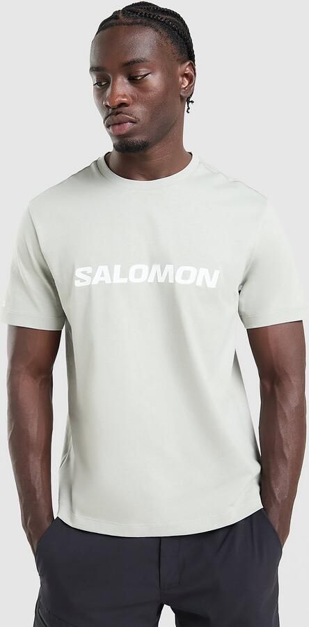 Salomon Large Logo T-Shirt Grijs- Heren Grijs