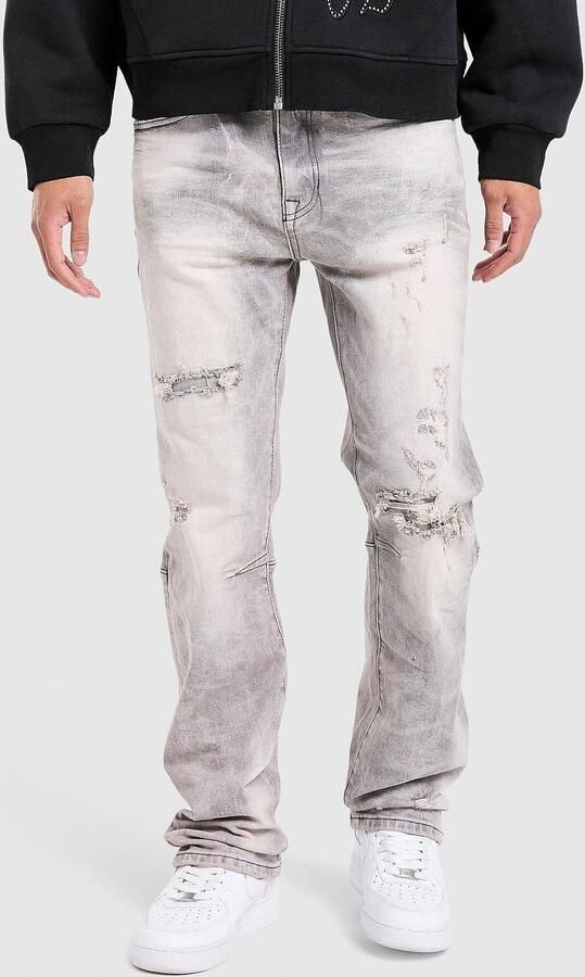 Smoke Rise Straight Heavy Whisker Jeans Grijs- Heren Grijs