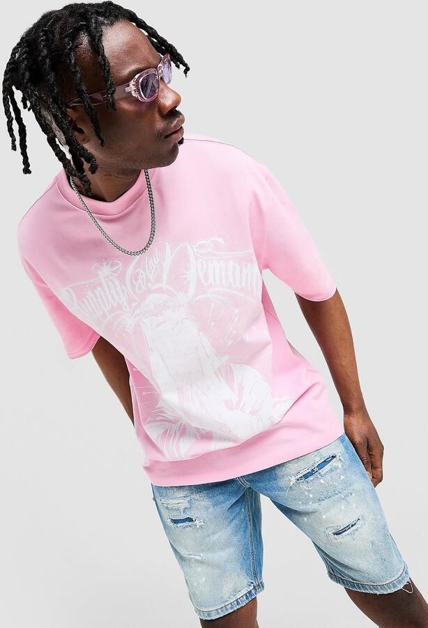 Supply & Demand Fairfax T-Shirt Roze- Heren Roze