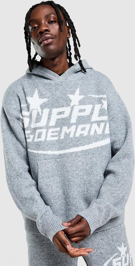 Supply & Demand Fragment Knit Hoodie Grijs- Heren Grijs