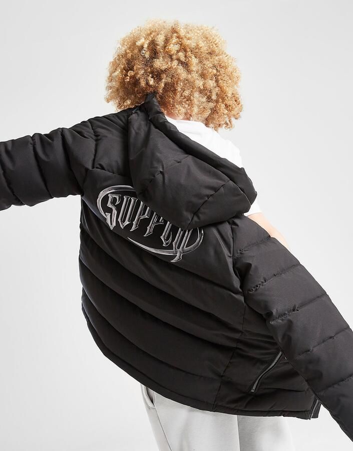 Supply & De d Hydro Padded Jacket Junior Zwart