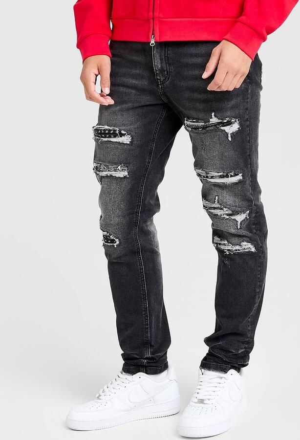 Supply & Demand Paze Slim Ripped Jeans Blauw- Heren Blauw