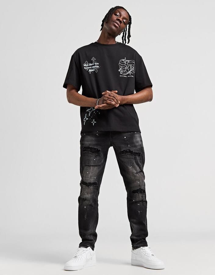 Supply & Demand Rhinestone Jeans Blauw- Heren Blauw