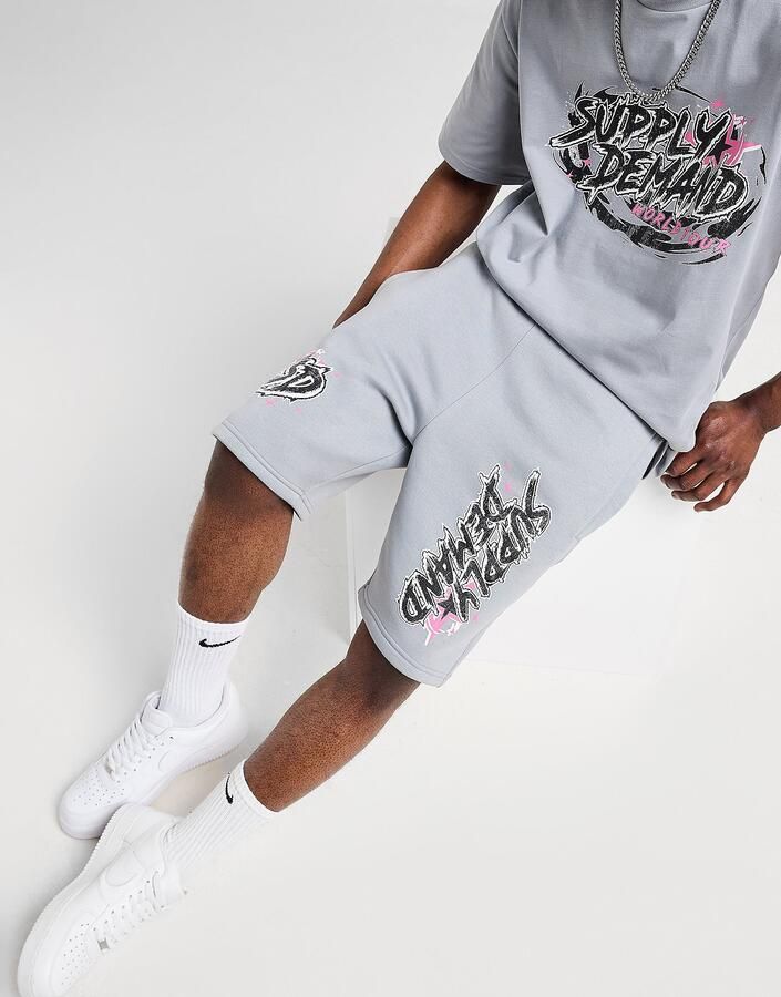 Supply & Demand Stencil Shorts Grijs- Heren Grijs