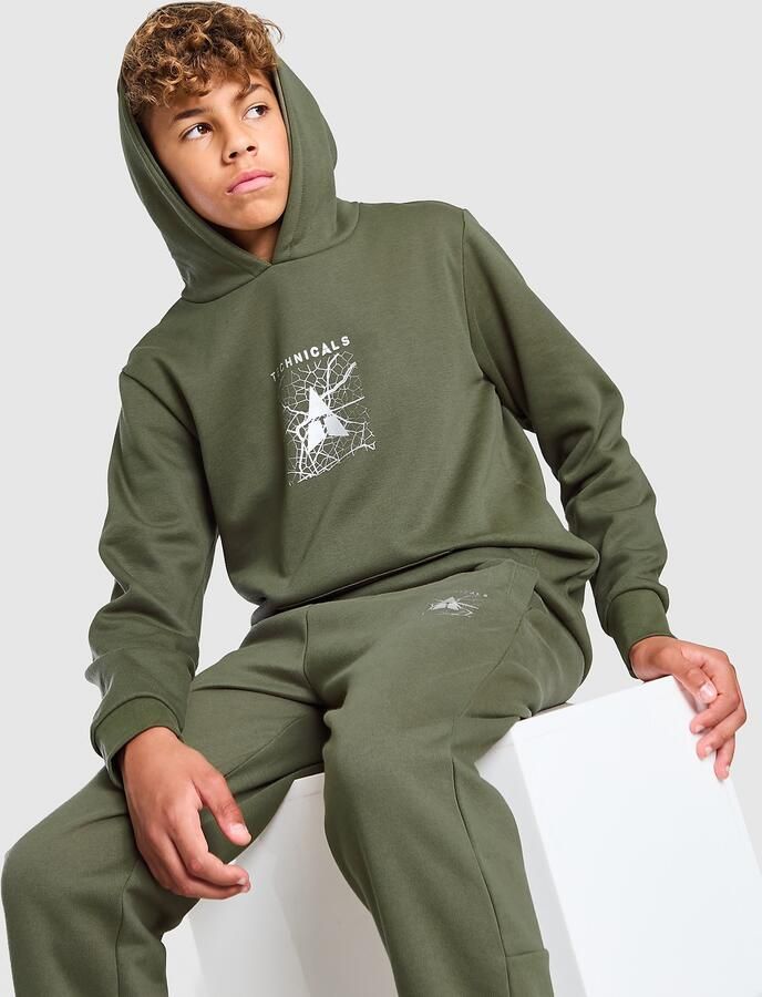 Technicals Ash Overhead Hoodie Junior Groen Kind Groen