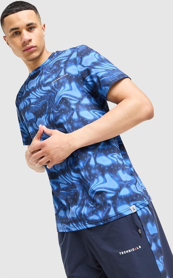 Technicals Fells Poly T-Shirt Blauw- Heren Blauw