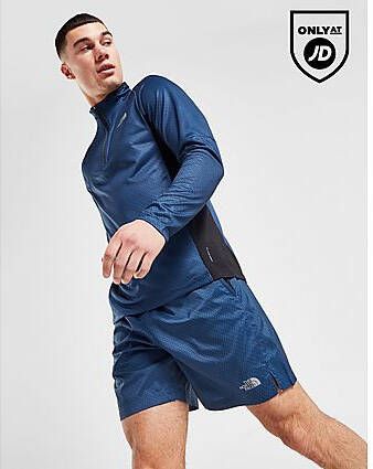 The North Face All Over Print 24 7 Shorts Blue- Heren