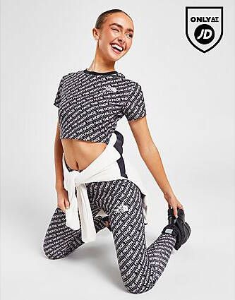 The North Face All Over Print Slim T-Shirt Black- Dames