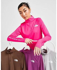 The North Face Box 1 4 Zip Top Pink- Dames