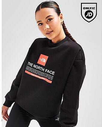 The North Face Box Graphic Crew Sweatshirt Black- Dames