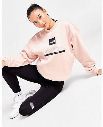 The North Face Box Graphic Crew Sweatshirt Pink- Dames