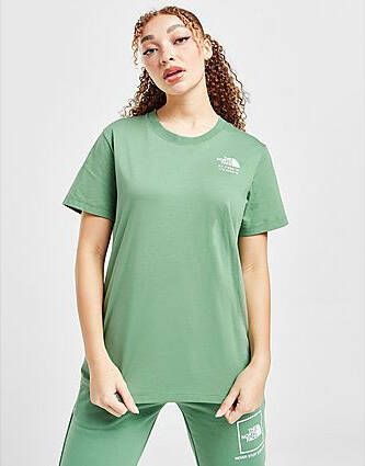 The North Face Coordinate Graphic T-Shirt Green- Dames