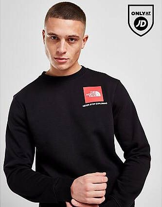 The North Face Fine Box Crew Sweatshirt Black- Heren
