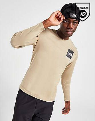 The North Face Fine Box Long Sleeve T-Shirt Brown- Heren