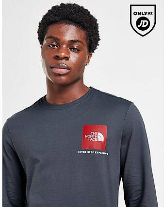 The North Face Fine Box Long Sleeve T-Shirt Grey- Heren