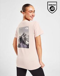 The North Face Mountain Back Graphic T-Shirt Pink- Dames