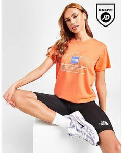 The North Face Mountain Graphic T-Shirt Orange- Dames